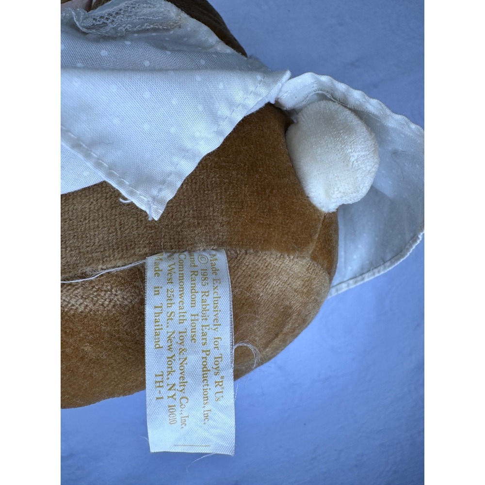 Commonwealth Rabbit‎ Ears Productions Plush Bunny Brown Excellent 1985 Vintage - Picture 4 of 5